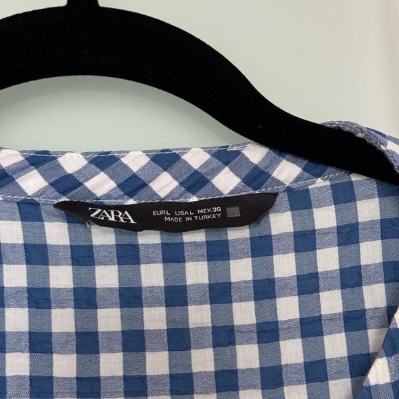 Blue and white checkered gingham dress - Picture 3 of 3